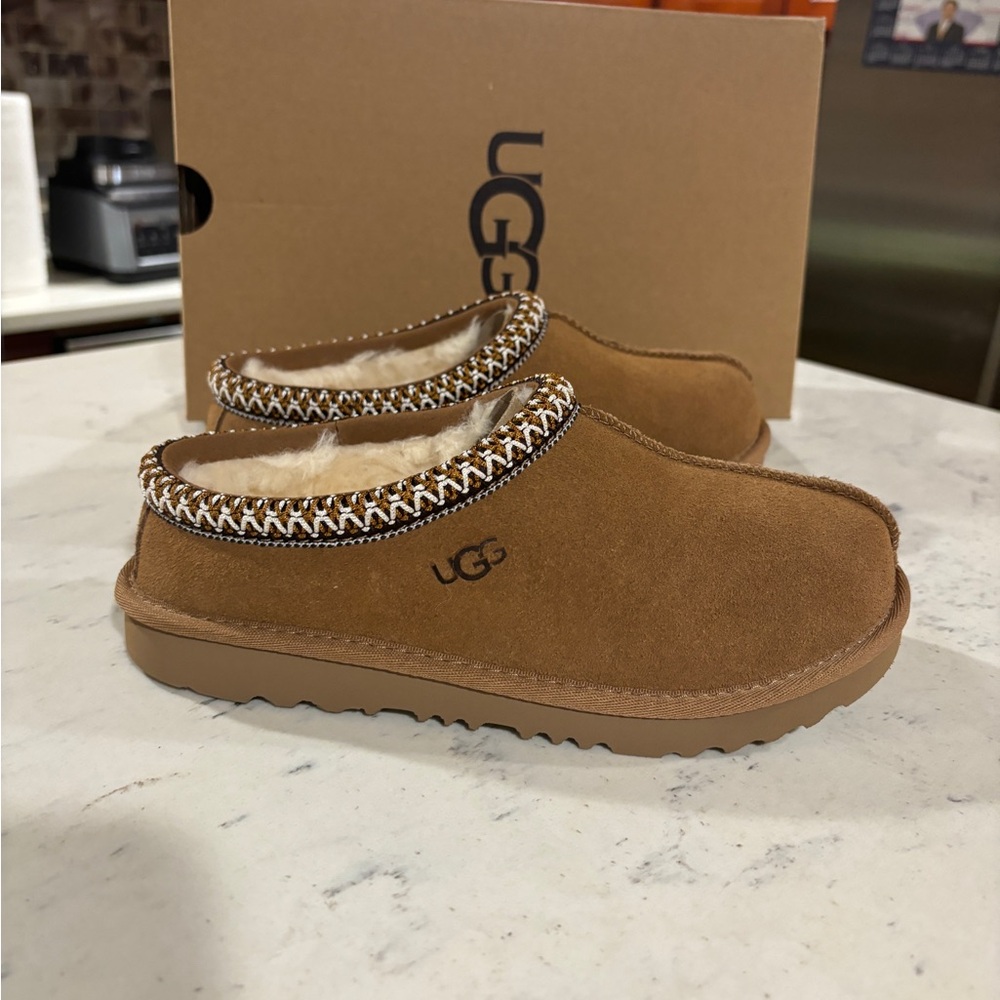 UGG Tasman II Slipper Big Kids Suede Upper 1019066K Chestnut 100% Original New - Picture 9 of 14